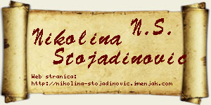 Nikolina Stojadinović vizit kartica